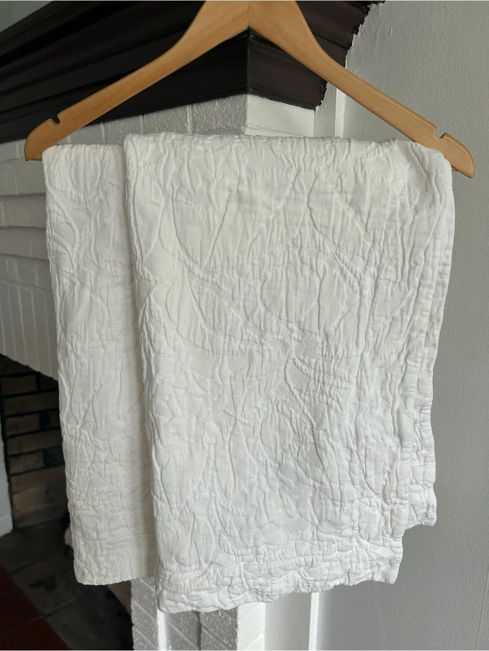 Pottery Barn White Textured Cotton Throw Pillow Cover